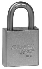 American Lock - 3" Shackle Clearance, Keyed Alike A5202 Padlock - 5/16" Shackle Diam, Steel - Exact Tooling