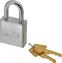 American Lock - 1-1/8" Shackle Clearance, Keyed Alike A5200 Padlock - 5/16" Shackle Diam, Steel - Exact Tooling