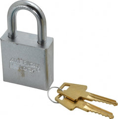 American Lock - 1-1/8" Shackle Clearance, Keyed Alike A5200 Padlock - 5/16" Shackle Diam, Steel - Exact Tooling