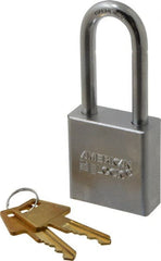 American Lock - 2" Shackle Clearance, Keyed Alike A5201 Padlock - 5/16" Shackle Diam, Steel - Exact Tooling