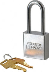 American Lock - 2" Shackle Clearance, Keyed Alike A5201 Padlock - 5/16" Shackle Diam, Steel - Exact Tooling