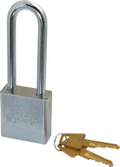 American Lock - 3" Shackle Clearance, Keyed Alike A5202 Padlock - 5/16" Shackle Diam, Steel - Exact Tooling