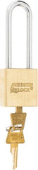 American Lock - 3" Shackle Clearance, Keyed Alike A5562 Padlock - 5/16" Shackle Diam, Steel & Brass, with Solid Extruded Brass Finish - Exact Tooling