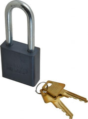 American Lock - 2" Shackle Clearance, Keyed Alike A11 Padlock - 5/16" Shackle Diam, Aluminum, with Solid Aluminum Finish - Exact Tooling
