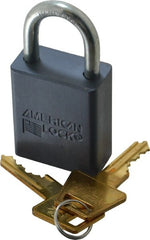 American Lock - 1" Shackle Clearance, Keyed Alike A30 Padlock - 1/4" Shackle Diam, Aluminum, with Solid Aluminum Finish - Exact Tooling