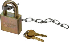 American Lock - 1-1/8" Shackle Clearance, Keyed Different A5200GLWN Padlock - 5/16" Shackle Diam, Steel, with Solid Steel Finish - Exact Tooling