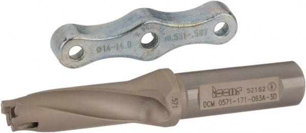 Iscar - 0.571 to 0.587" Diam, 3xD, 1.71" Max Depth, 5/8" Shank Diam, Replaceable Tip Drill - IDI Insert, 14 Seat Size, DCM Toolholder, Series ChamDrill - Exact Tooling