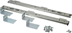 Knape & Vogt - 16" Slide Length, Chrome Variable-Height Pencil Drawer Slide - 3/4" Wide - Exact Tooling