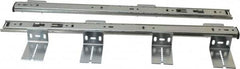 Knape & Vogt - 18" Slide Length, Chrome Variable-Height Pencil Drawer Slide - 3/4" Wide - Exact Tooling