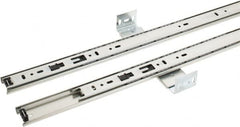 Knape & Vogt - 22" Slide Length, Chrome Variable-Height Pencil Drawer Slide - 3/4" Wide - Exact Tooling