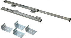 Knape & Vogt - 14" Slide Length, Chrome Variable-Height Keyboard Slide - Chrome Finish - Exact Tooling