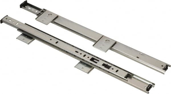 Knape & Vogt - 16" Slide Length, Chrome Variable-Height Keyboard Slide - Chrome Finish - Exact Tooling