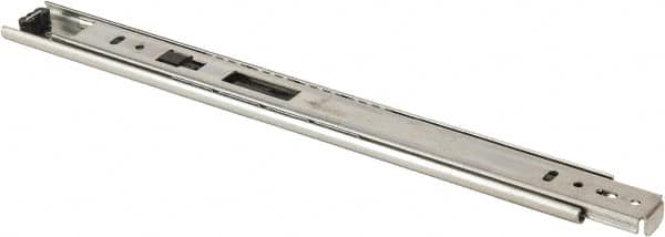 Knape & Vogt - 12" Slide Length, 9" Travel Length, Chrome Drawer Slide - Chrome Finish - Exact Tooling
