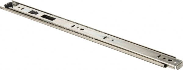 Knape & Vogt - 18" Slide Length, 13.5" Travel Length, Chrome Drawer Slide - Chrome Finish - Exact Tooling
