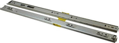 Knape & Vogt - 20" Slide Length, 15" Travel Length, Chrome Drawer Slide - Chrome Finish - Exact Tooling