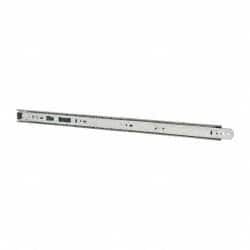 Knape & Vogt - 22" Slide Length, 16.5" Travel Length, Chrome Drawer Slide - Chrome Finish - Exact Tooling