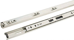 Knape & Vogt - 28" Slide Length, 21" Travel Length, Chrome Drawer Slide - Chrome Finish - Exact Tooling