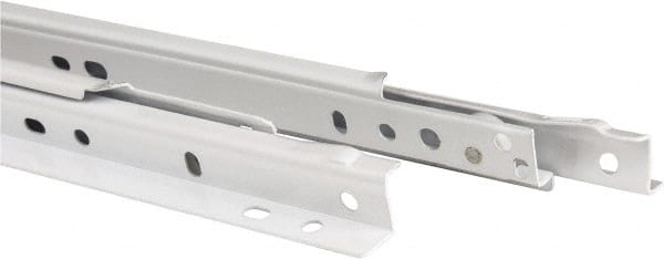 Knape & Vogt - 650mm Slide Length, 487mm Travel Length, Steel Epoxy-Coated Drawer Slide - White Epoxy Finish - Exact Tooling