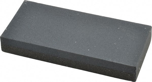 Norton - 4" Long x 1-3/4" Wide x 5/8" Thick, Silicon Carbide Sharpening Stone - Rectangle, Coarse, Fine Grade - Exact Tooling