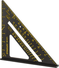 Stanley - 6-7/8" Blade Length x 10-1/4" Base Length, Black Finish, Aluminum Layout Tool - 1/8" Graduation - Exact Tooling