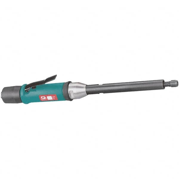 Dynabrade - 1/4" Collet, Straight Handle, Air Extended Length Die Grinder - 18,000 RPM, Rear Exhaust, 30 CFM, 0.5 hp, 90 psi, 1/4 NPT Inlet - Exact Tooling