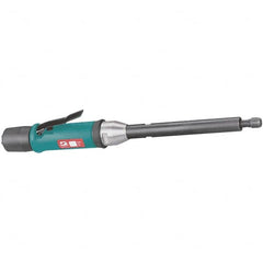 Dynabrade - 1/4" Collet, Straight Handle, Air Extended Length Die Grinder - 18,000 RPM, Rear Exhaust, 30 CFM, 0.5 hp, 90 psi, 1/4 NPT Inlet - Exact Tooling