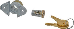 Made in USA - 7/8" Max Thickness, Diamond Back Deadbolt Cabinet & Drawer - 1-1/32 Bolt Throw, Brass Finish - Exact Tooling