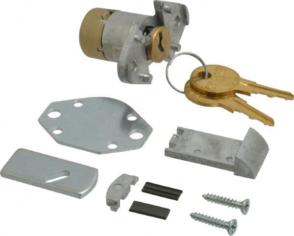 Made in USA - 1-1/8" Max Thickness, Diamond Back Deadbolt Cabinet & Drawer - 1-1/32 Bolt Throw, Brass Finish - Exact Tooling