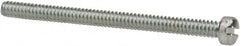 Value Collection - #4-40 UNC, 1-1/2" Length Under Head Slotted Drive Machine Screw - Fillister Head, Grade J82 Steel, Zinc-Plated Finish, Without Washer - Exact Tooling