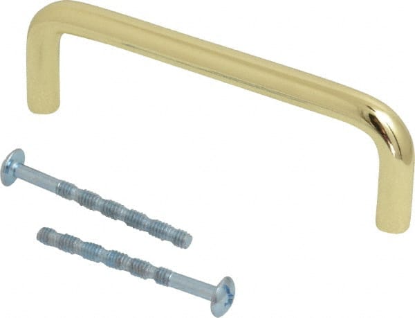 Value Collection - Pulls - Bright Brass Finish, Brass, 3-1/2" Center to Center - Exact Tooling