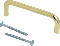 Value Collection - Pulls - Bright Brass Finish, Brass, 3-1/2" Center to Center - Exact Tooling