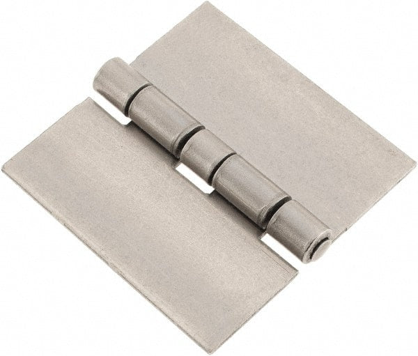 Made in USA - 2-1/2" Wide x 0.078" Thick, Blank Butt Hinge - Steel, Plain Finish - Exact Tooling