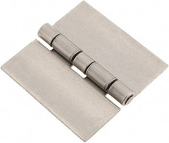 Made in USA - 2-1/2" Wide x 0.078" Thick, Blank Butt Hinge - Steel, Plain Finish - Exact Tooling