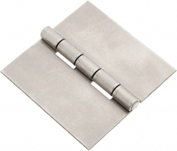 Made in USA - 3" Wide x 0.078" Thick, Blank Butt Hinge - Steel, Plain Finish - Exact Tooling