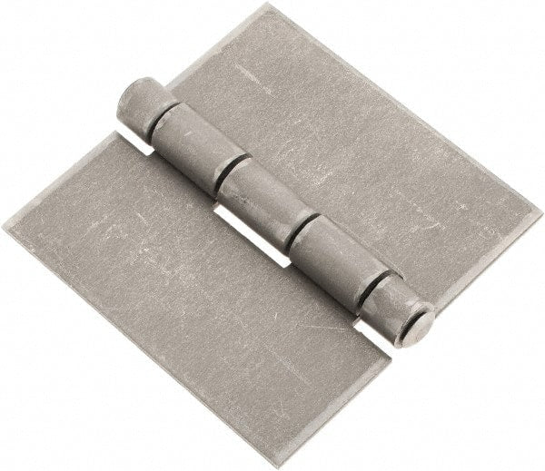 Made in USA - 3" Wide x 0.09" Thick, Blank Butt Hinge - Steel, Plain Finish - Exact Tooling