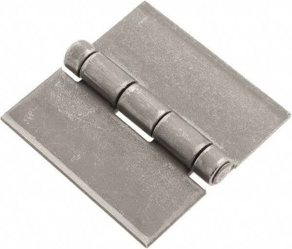 Made in USA - 3" Wide x 1/8" Thick, Blank Butt Hinge - Steel, Plain Finish - Exact Tooling