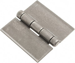 Made in USA - 3" Wide x 1/8" Thick, Blank Butt Hinge - Steel, Plain Finish - Exact Tooling