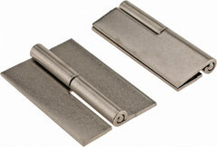 Made in USA - 2" Wide x 0.093" Thick, Slip Joint Hinge - Stainless Steel, Plain Finish - Exact Tooling