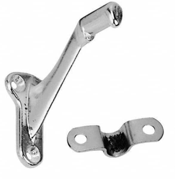 National Mfg. - Bright Brass Coated, Handrail Bracket - 2-1/4" Long, 2-29/32" High, 1-23/64" Wide - Exact Tooling