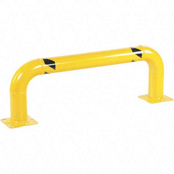 Vestil - 48" Long x 16" High, Steel Rack Guard - Low Profile, 4-1/2" Pipe - Exact Tooling