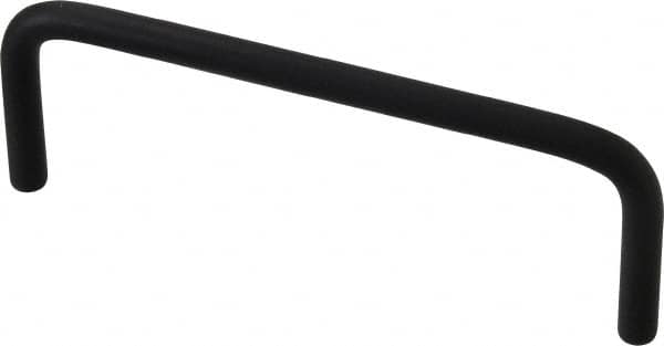 Electro Hardware - Round Handle - Black Coated, Aluminum, 4" Center to Center - Exact Tooling