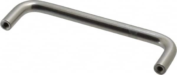 Electro Hardware - 8-32 Internal Thread, 5/16" Handle Diam, Plain Aluminum Drawer Pull - 4" Center to Center - Exact Tooling