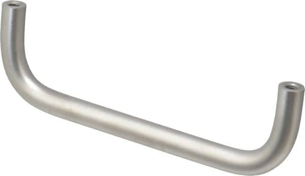 Electro Hardware - 8-32 Internal Thread, 5/16" Handle Diam, Plain Stainless Steel Drawer Pull - 4" Center to Center - Exact Tooling