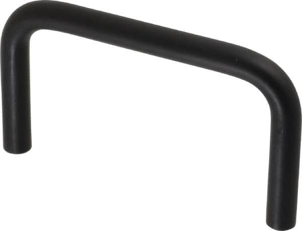 Electro Hardware - Round Handle - Black Coated, Aluminum, 5" Center to Center - Exact Tooling