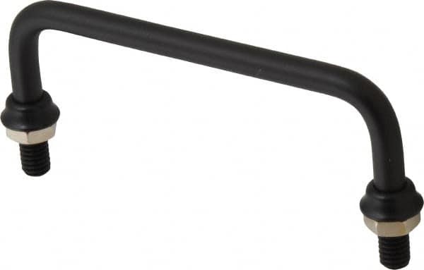 Electro Hardware - Round Handle - Black Coated, Aluminum, 4-1/4" Center to Center - Exact Tooling