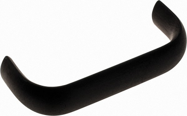 Electro Hardware - 1-9/32" High Oval Handle - Brush Black Anodized, Aluminum, 3" Center to Center - Exact Tooling