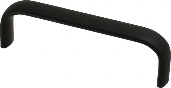 Electro Hardware - 1-1/2" High Oval Handle - Brush Black Anodized, Aluminum, 4-9/16" Center to Center - Exact Tooling