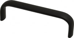Electro Hardware - 1-1/2" High Oval Handle - Brush Black Anodized, Aluminum, 4-9/16" Center to Center - Exact Tooling