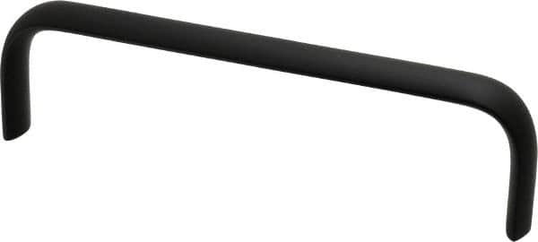 Electro Hardware - 1-3/4" High Oval Handle - Brush Black Anodized, Aluminum, 6" Center to Center - Exact Tooling