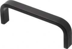 Electro Hardware - 1-1/2" High Rectangular Handle - Black Coated, Aluminum, 4" Center to Center - Exact Tooling